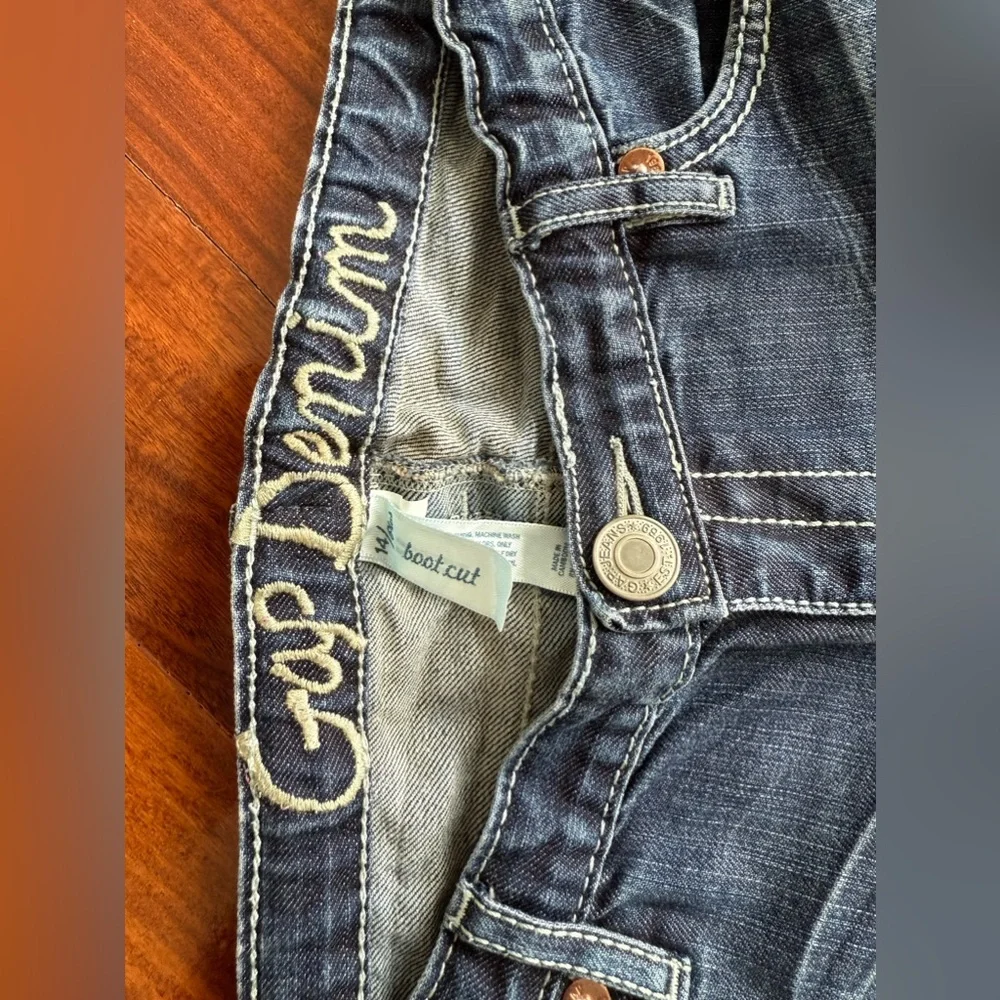 Gap Girls Plus Blue Jeans Denim Pants Boot cut Size 14 Plus Adjustable Waist